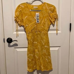 NWT Urban Outfitters Talia Tie Sleeve Floral Mini Dress
